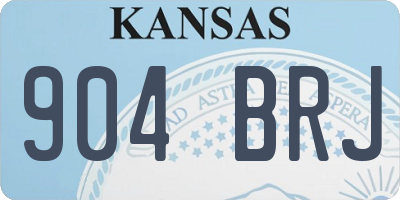 KS license plate 904BRJ