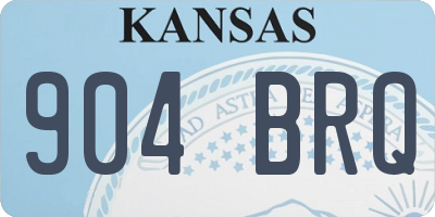 KS license plate 904BRQ