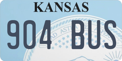 KS license plate 904BUS