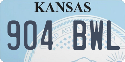 KS license plate 904BWL