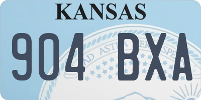 KS license plate 904BXA