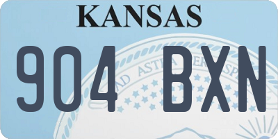 KS license plate 904BXN