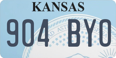 KS license plate 904BYO
