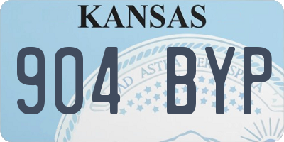 KS license plate 904BYP