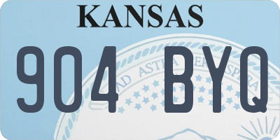 KS license plate 904BYQ