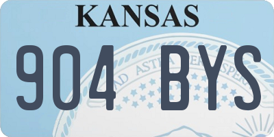 KS license plate 904BYS