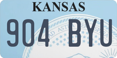 KS license plate 904BYU