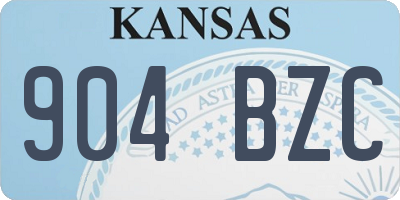 KS license plate 904BZC