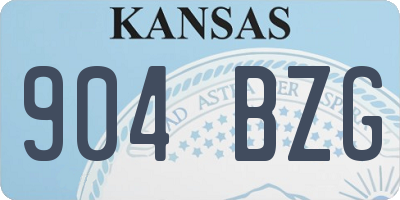 KS license plate 904BZG