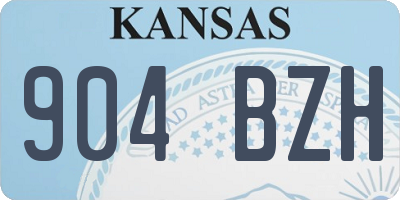 KS license plate 904BZH