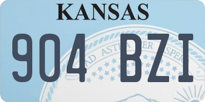 KS license plate 904BZI