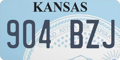 KS license plate 904BZJ