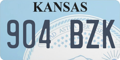 KS license plate 904BZK