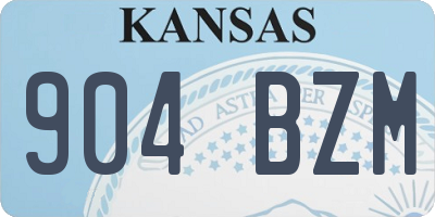 KS license plate 904BZM