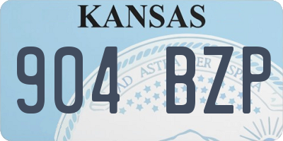KS license plate 904BZP