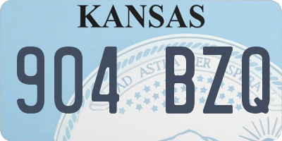 KS license plate 904BZQ