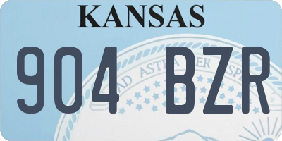 KS license plate 904BZR
