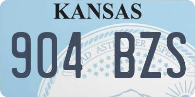 KS license plate 904BZS