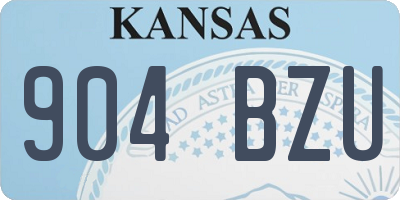 KS license plate 904BZU