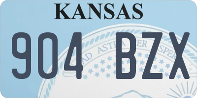 KS license plate 904BZX