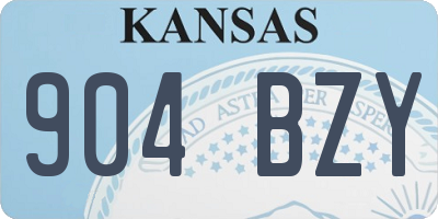 KS license plate 904BZY