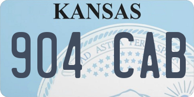 KS license plate 904CAB