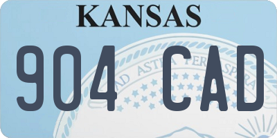KS license plate 904CAD