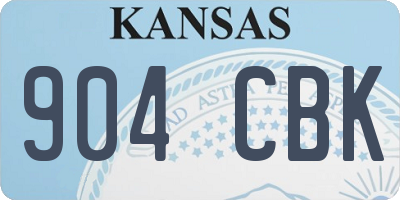 KS license plate 904CBK