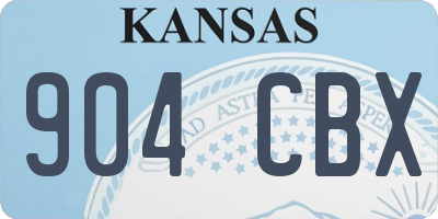 KS license plate 904CBX