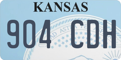 KS license plate 904CDH