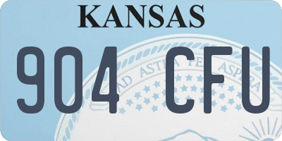 KS license plate 904CFU