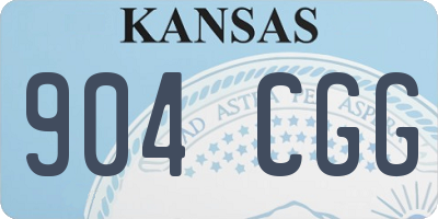 KS license plate 904CGG