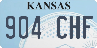 KS license plate 904CHF