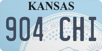 KS license plate 904CHI