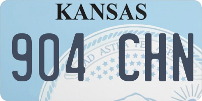KS license plate 904CHN