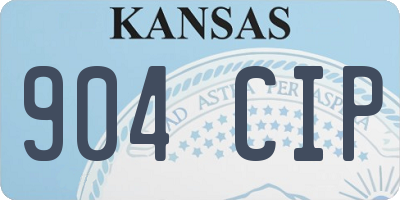 KS license plate 904CIP