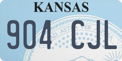 KS license plate 904CJL