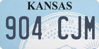 KS license plate 904CJM