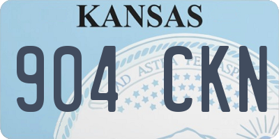KS license plate 904CKN