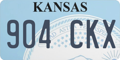 KS license plate 904CKX