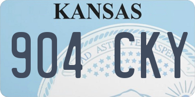 KS license plate 904CKY