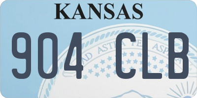 KS license plate 904CLB
