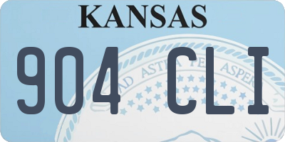 KS license plate 904CLI