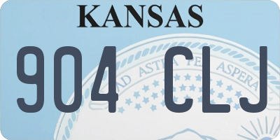 KS license plate 904CLJ