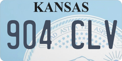 KS license plate 904CLV