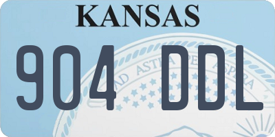 KS license plate 904DDL