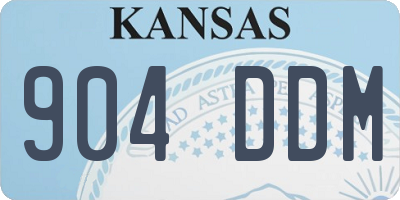 KS license plate 904DDM