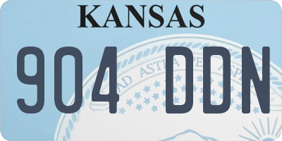 KS license plate 904DDN