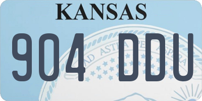 KS license plate 904DDU