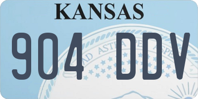 KS license plate 904DDV